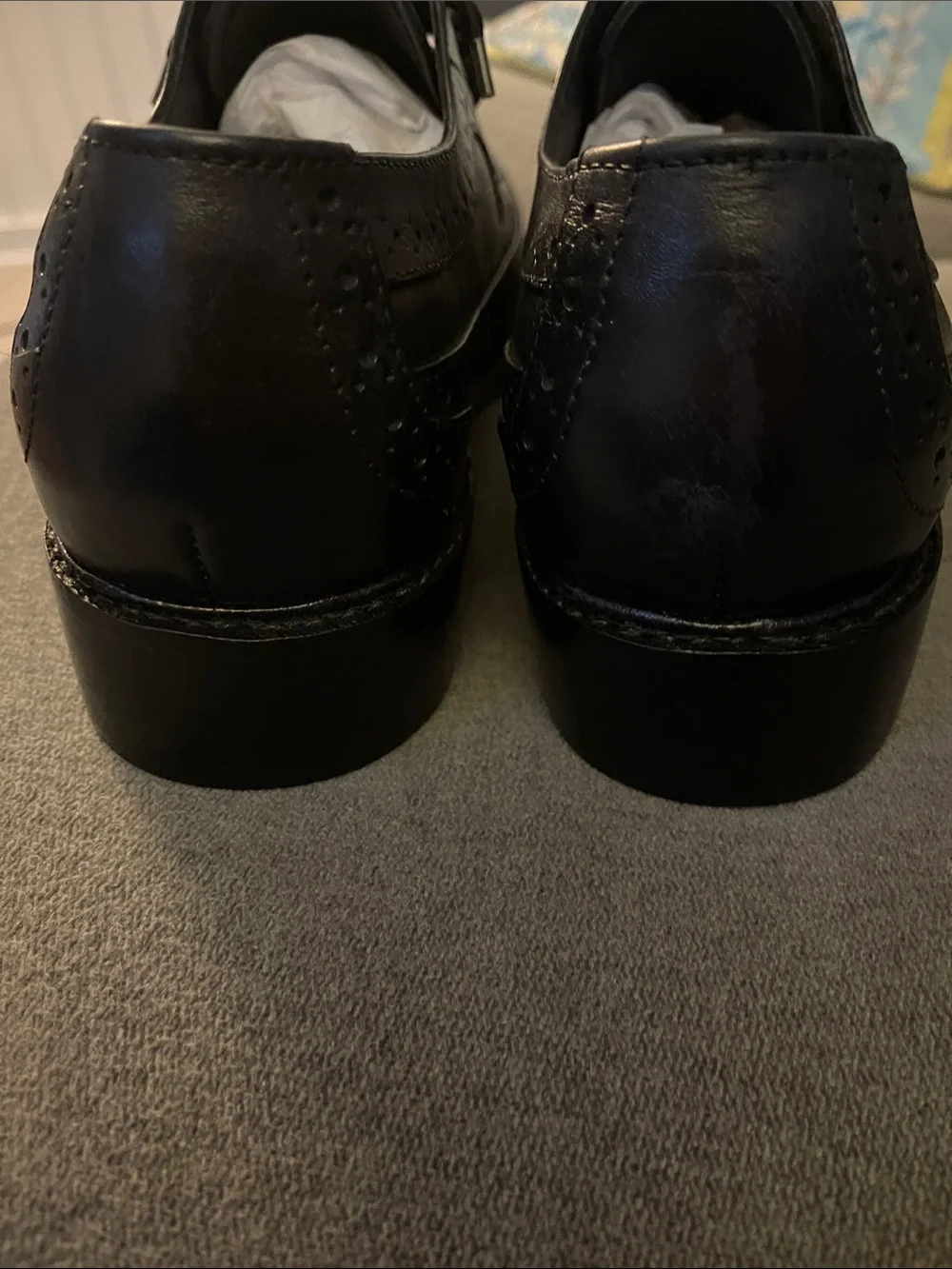 Classic Men's Brogue Lace-Up Dress Shoes in Black.